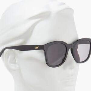 Bottega Veneta 54mm Round Oval Sunglasses black